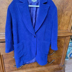 Giorgio Armani jacket alpaca/mohair/wool. eggplant, 40Ital, 6USA